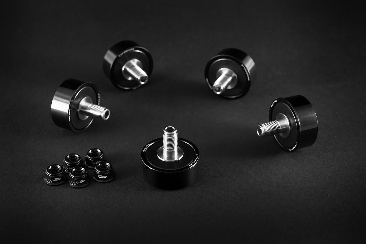 AEM FACTORY - 5 DUCATI LIGHTWEIGHT STAINLESS CUSH DRIVES WITH COLOR MATCHED ALUMINUM NUTS