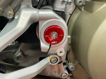 AEM FACTORY - DUCATI PANIGALE / STREETFIGHTER V4 FRAME PLUG KIT PLUS TITANIUM ENGINE / FRAME BOLTS