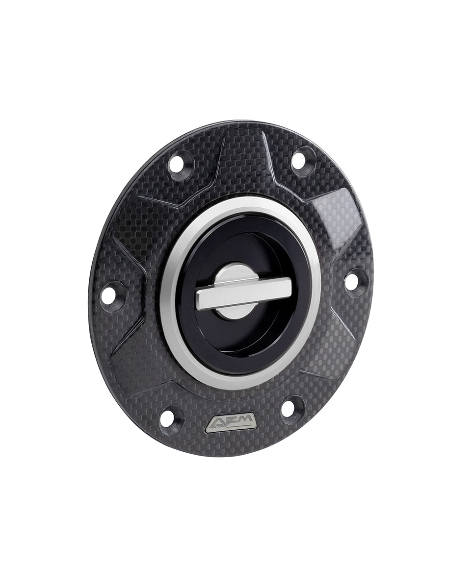 AEM FACTORY - 'CARBON GEAR 115' GAS CAP WITH QUICK RELEASE ACTION FOR Ducati and KTM