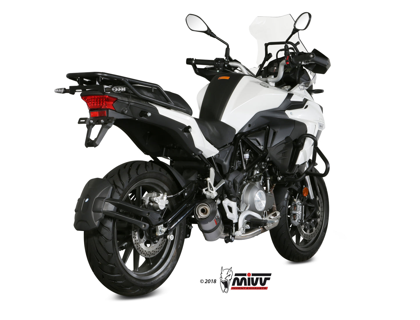 MIVV Slip-on, Oval Titan, Standard Exhaust For Benelli TRK 502 2017-2021