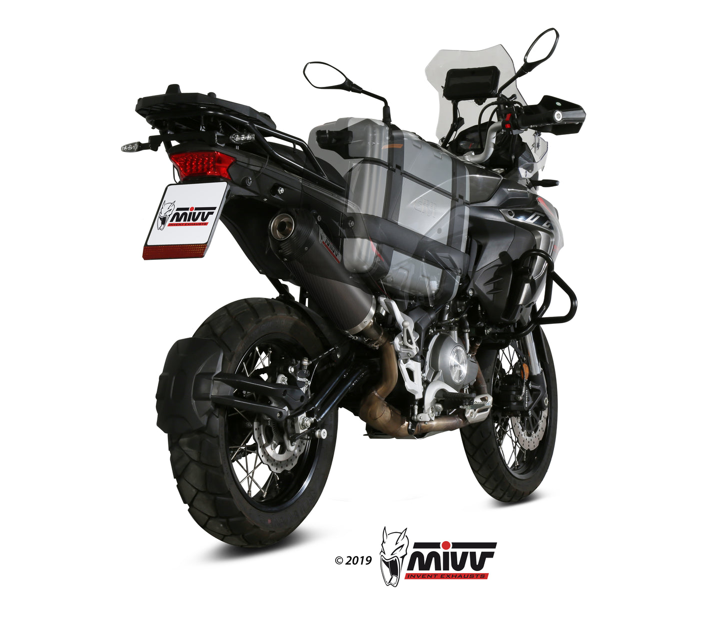 MIVV Slip-on, Oval Carbon, Standard Exhaust For Benelli TRK 502X 2018-2021