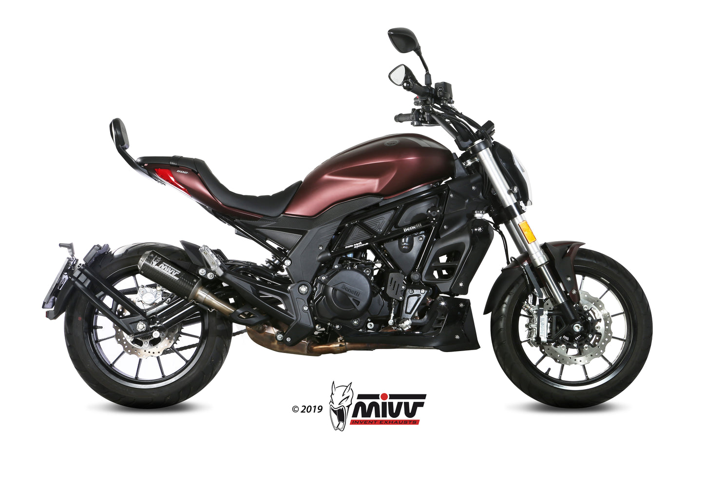 MIVV Slip-on, MK3 Black, Standard Exhaust For Benelli 502C 2019-2021