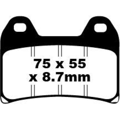 EBC Brakes EPFA Sintered Fast Street and Trackday Pads Front - EPFA244HH