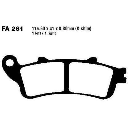 EBC Brakes EPFA Sintered Fast Street and Trackday Pads Front - EPFA261HH