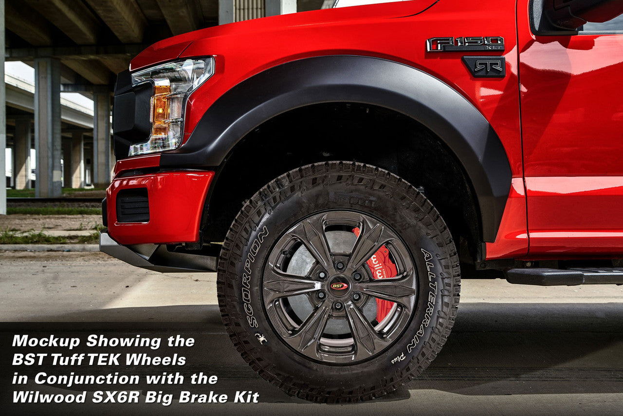 BST TUFF TEK 6 Spoke Carbon Fiber Wheel for the Ford F150 and Ranger (2015+), Jeep Wrangler JK (07-17) - 20 x 9