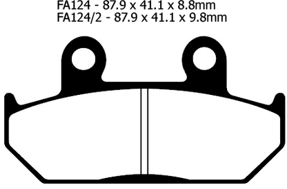 EBC Brakes Double-H Sintered Superbike Brake Pads Front - FA124/2HH