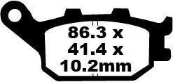 EBC Brakes Double-H Sintered Superbike Brake Pads Rear - FA174HH