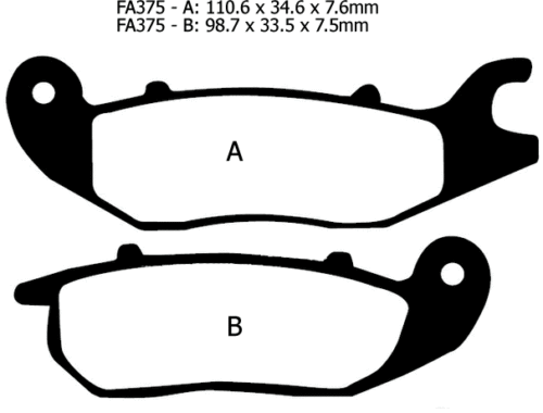 EBC Brakes Double-H Sintered Superbike Brake Pads Front - FA375HH