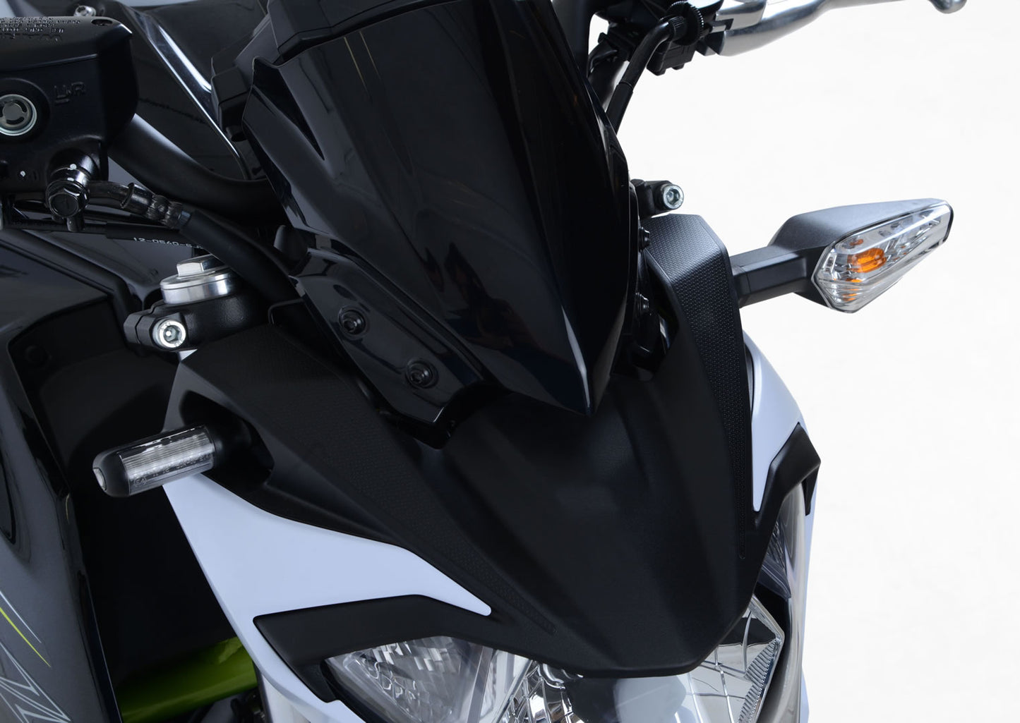 R&G Racing Front Indicator Adapter Kit for the Kawasaki Ninja 650/Z650/Z1000R '17-18, Versys 650 '15-16, Z1000 '14-18, Z300 '15-18 & Z125 Pro '16-18 models