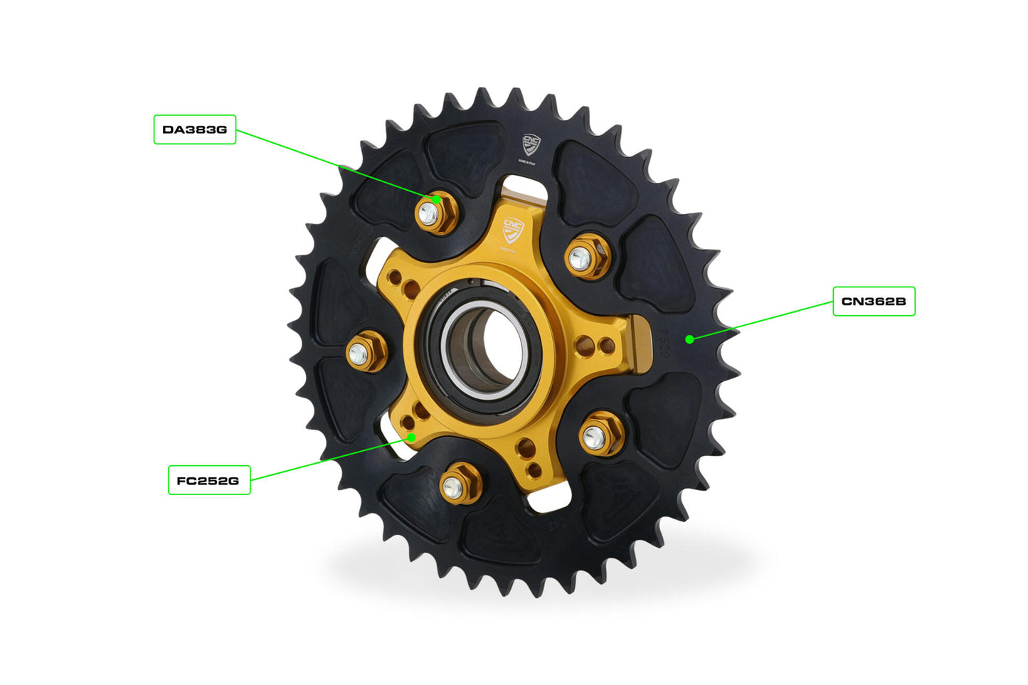CNC Racing Aluminum Rear Sprocket Carrier for Ducati Hypermotard 698 Mono / Monster 937/821/797, Scrambler 400/800, Panigale 959/899