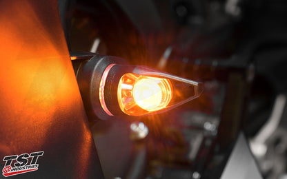 TST Industries MECH-GTR Front LED Turn Signals for Yamaha FZ-07 / FZ-09 (2021+) and MT-03 (2020+)