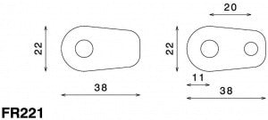 Rizoma Turn Signal Mounting Adapters For Most BMW and Triumph Explorer 1200/1200 XC - FR221B