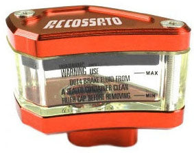 Accossato see-through fluid reservoir, 20 cmÂ³ Provided with Vertical and Horizontal Output Fittings and Bracket Not Included