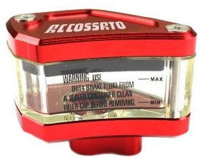 Accossato see-through fluid reservoir, 20 cmÂ³ Provided with Vertical and Horizontal Output Fittings and Bracket Not Included