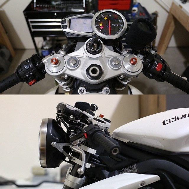 Motodemic Triumph Gauge Bracket Low