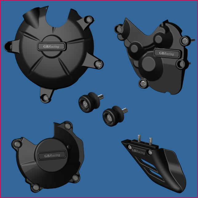 GB Racing Protection Bundle Lower Chain Guard for Kawasaki ZX-6R 600 Ninja '07-12