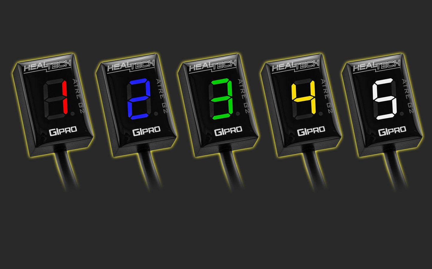 Healtech GIpro ATRE G2 - Gear Position Indicator w/ Timing Retard Elimination (TRE) for Triumph Rocket III Roadster (2015+), Street Triple 660 / 675 / 765, Thunderbird (2014+), Tiger 800 (2014+) / 900 / Explorer, and Daytona 675 /R ABS (vin >564948)