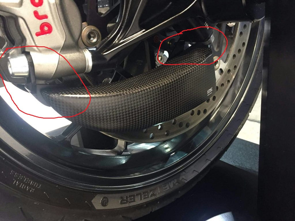 CNC Racing Mounting kit for Carbon Fiber GP Racing Front Brake Rotor Cooling Ducts For Ducati 1198/1098 S / R models