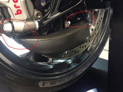 CNC Racing Mounting kit for Carbon Fiber GP Racing Front Brake Rotor Cooling Ducts For Ducati 1198/1098 S / R models