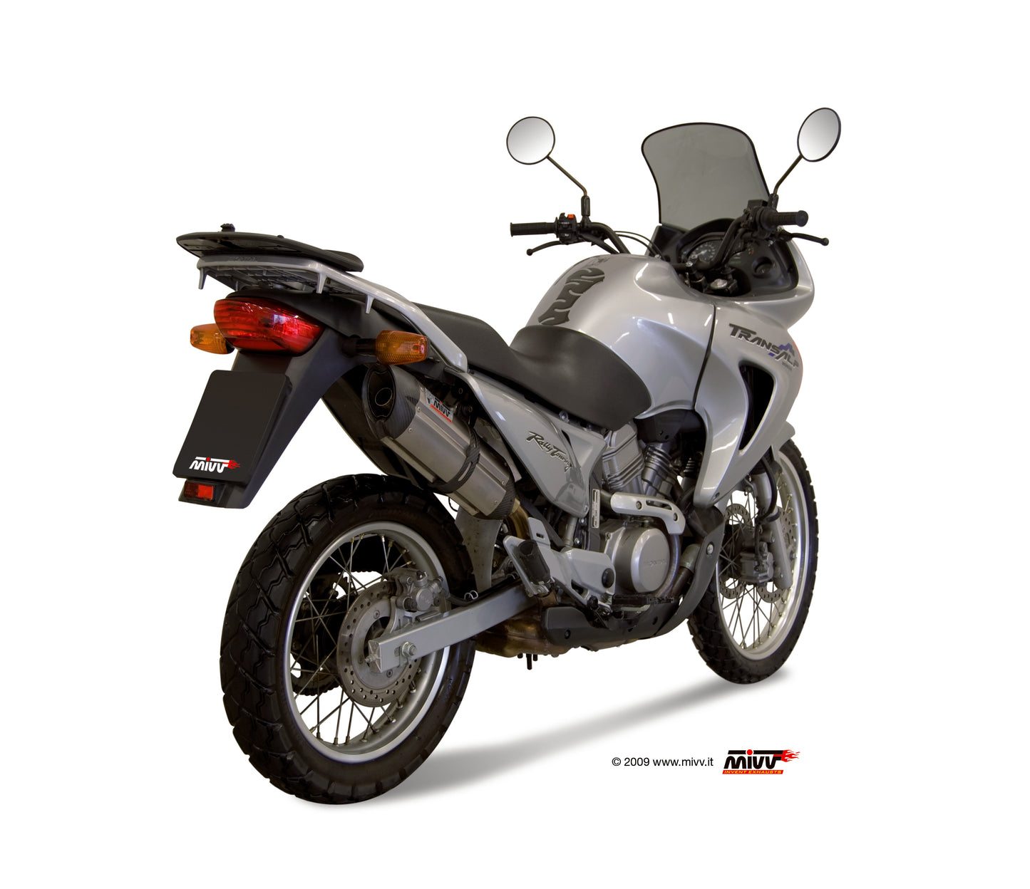 MIVV Slip-on, Suono Stainless Steel, Standard Exhaust For Honda XLV 650 TRANSALP 2005-2007