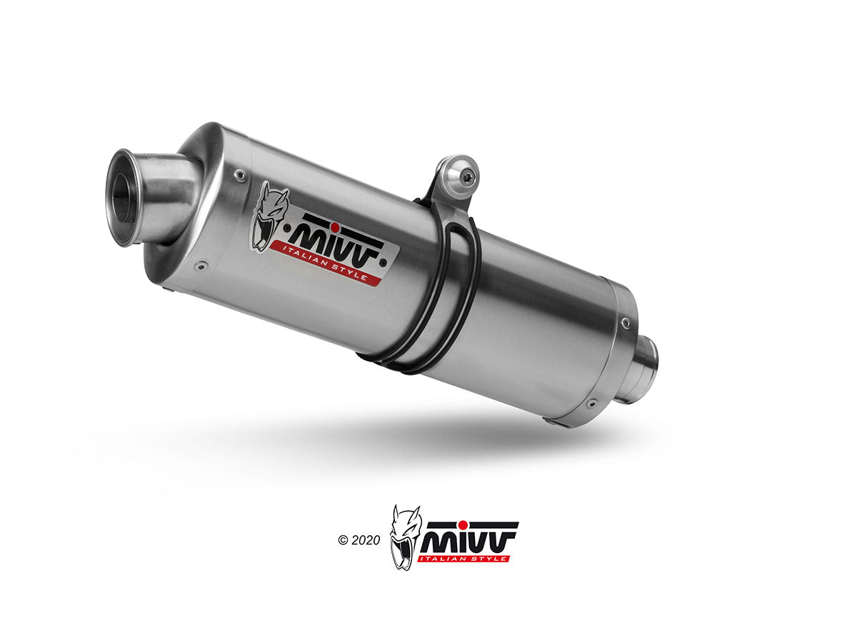 MIVV Slip-on, Oval Stainless Steel, Standard Exhaust For Honda XLV 650 TRANSALP 2005-2007