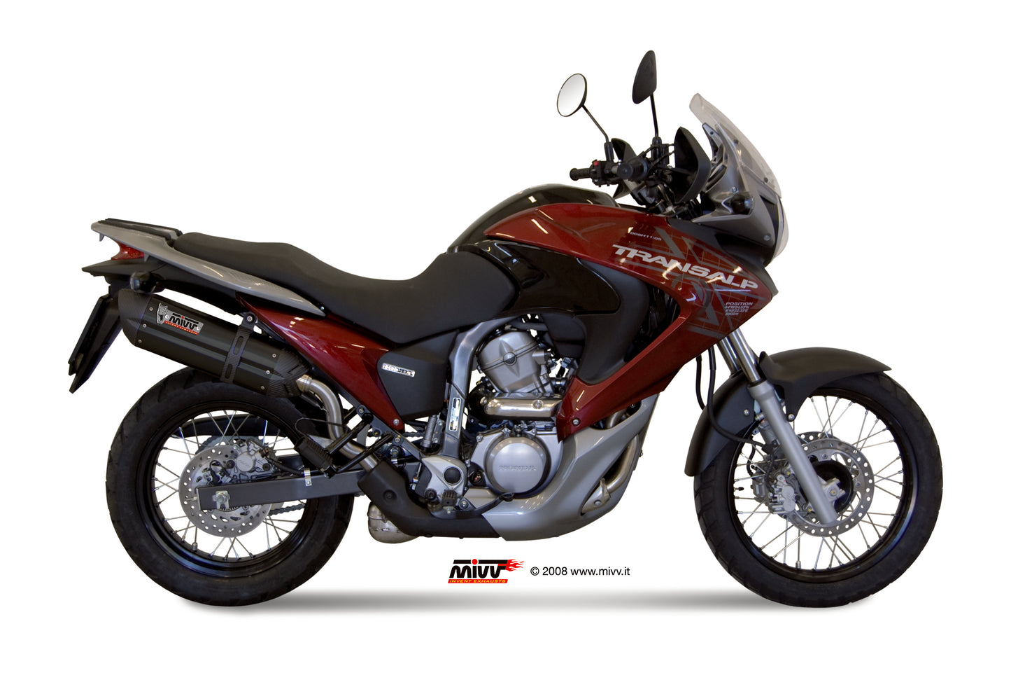 MIVV Slip-on, Suono Black, Standard Exhaust For Honda XLV Transalp 700 2008-2013