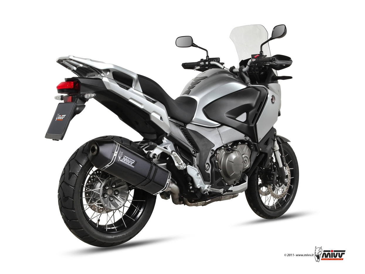 MIVV Slip-on, Speed Edge Black, Standard Exhaust For Honda Crosstourer 2012-2020