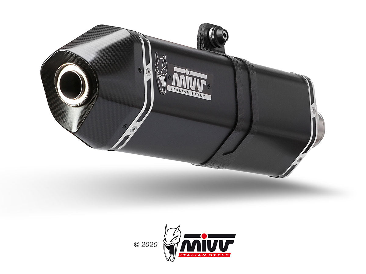 MIVV Slip-on, Speed Edge Black, Standard Exhaust For Honda Crossrunner 2011-2014