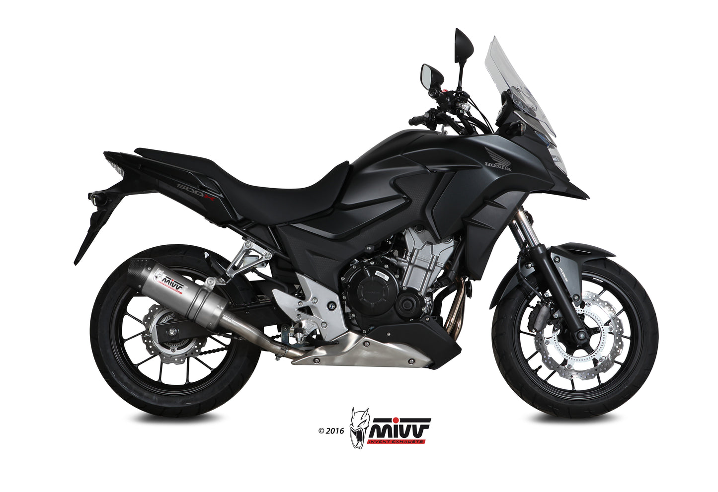 MIVV Slip-On, Oval TItan, Standard Exhaust For Honda CB 500 X 2016-2016