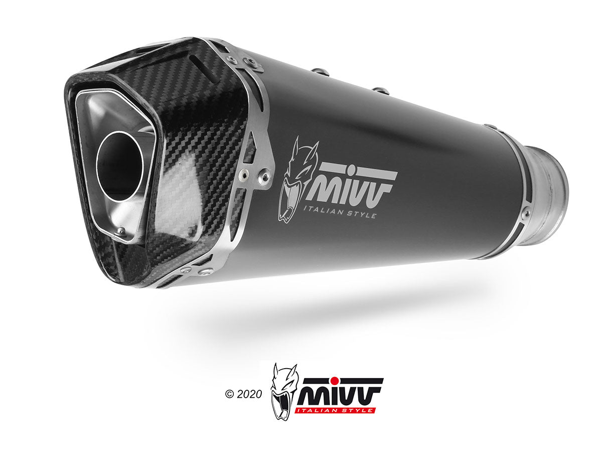 MIVV Slip-on, Delta Race Black, Standard Exhaust For Honda X-ADV 750 2017-2021