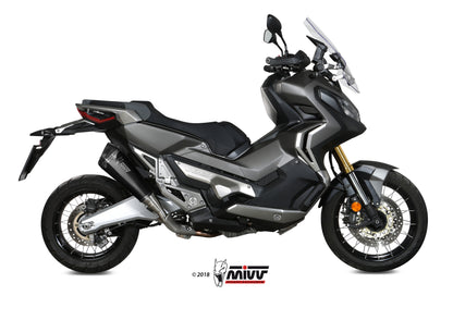 MIVV Slip-on, Delta Race Black, Standard Exhaust For Honda X-ADV 750 2017-2021