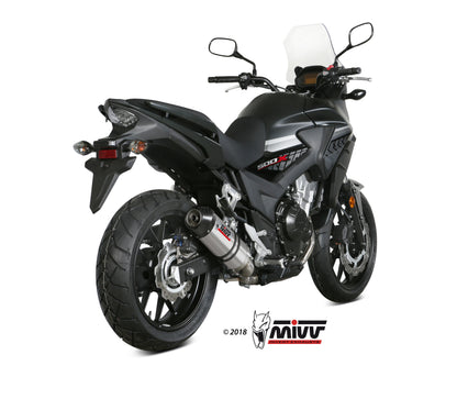 MIVV Slip-On, Oval Titan, Standard Exhaust For Honda CB 500 X 2017-2021