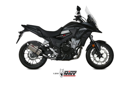 MIVV Slip-On, Suono Stainless Steel, Standard Exhaust For Honda CB 500 X 2017-2021