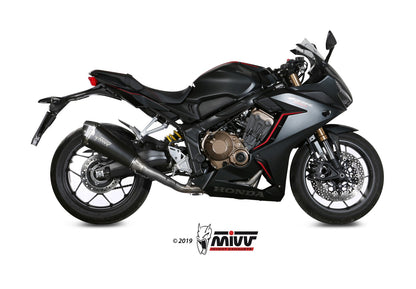 MIVV Full System 4x2x1, Delta Race Black, Standard Exhaust For Honda CB 650 R 19-21, CBR 650 R 19-21