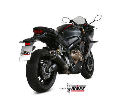 MIVV Full System 4x2x1, Delta Race Black, Standard Exhaust For Honda CB 650 R 19-21, CBR 650 R 19-21