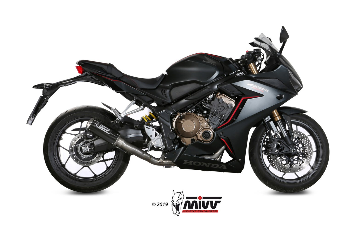 MIVV Full System 4x2x1, MK3 Carbon, Standard Exhaust For Honda CB 650 R 19-21, CBR 650 R 19-21