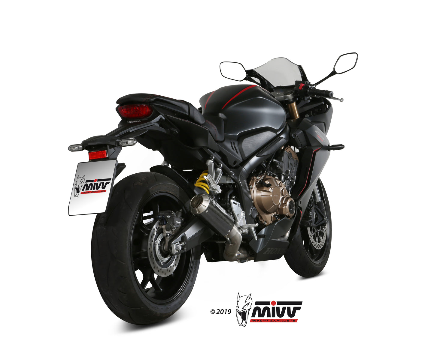 MIVV Full System 4x2x1, MK3 Carbon, Standard Exhaust For Honda CB 650 R 19-21, CBR 650 R 19-21