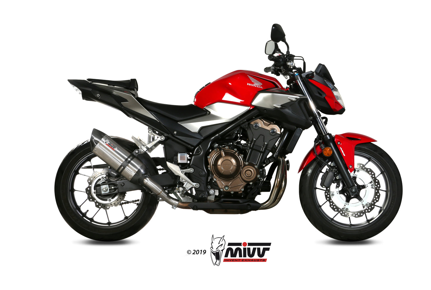 MIVV Slip-on, Suono Stainless Steel, Standard Exhaust For Honda CB 500F 2019-2021
