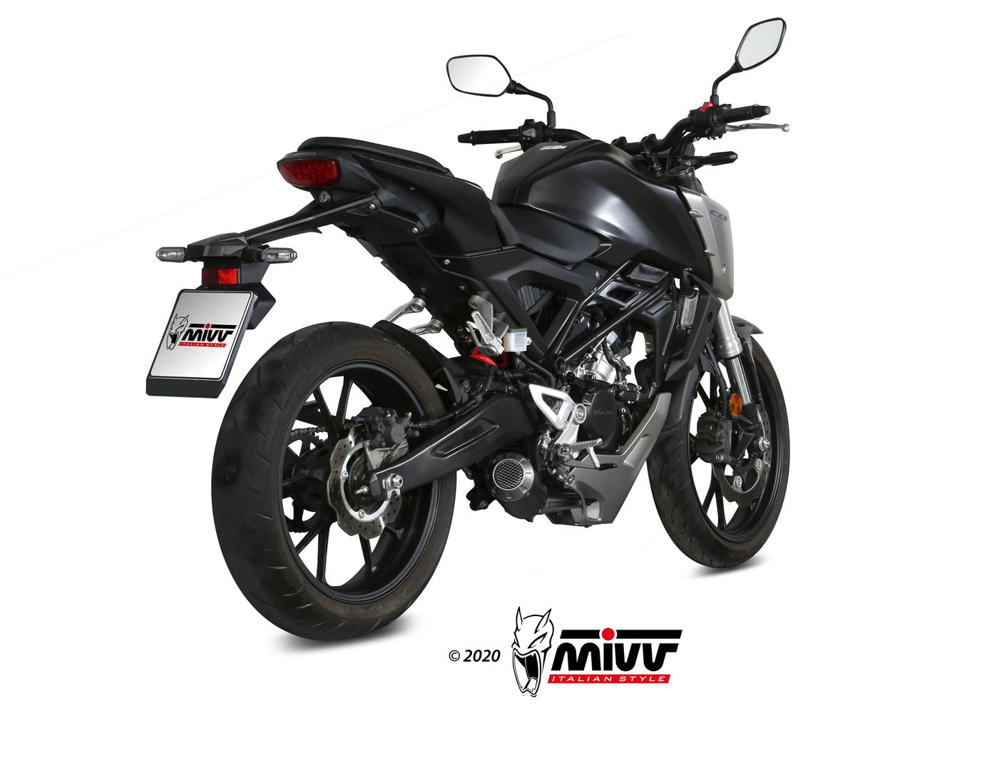 MIVV Full System 1x1, GPpro Black, Standard Exhaust For Honda CB 125R 2018-2020
