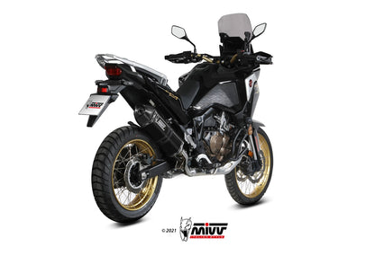 MIVV Slip-on, Speed Edge Black, Standard Exhaust For Honda CRF 1100 L Africa Twin 2020-2022