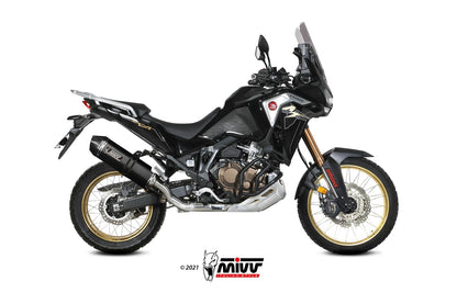 MIVV Slip-on, Speed Edge Black, Standard Exhaust For Honda CRF 1100 L Africa Twin 2020-2022