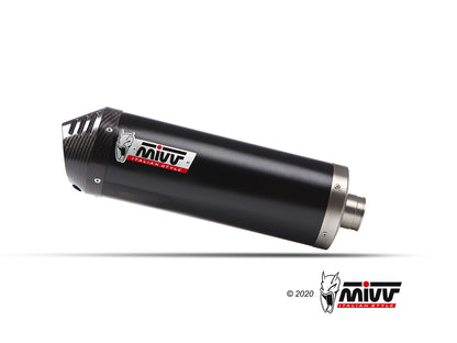 MIVV Slip-on, Oval Black, Standard Exhaust For Honda CRF 1100 L Africa Twin 2020-2022