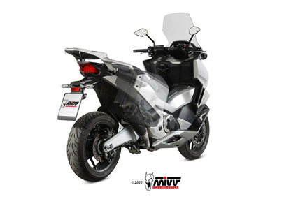 MIVV Slip-on, Delta Race Black, Standard Exhaust For Honda Forza 750 2021-2022