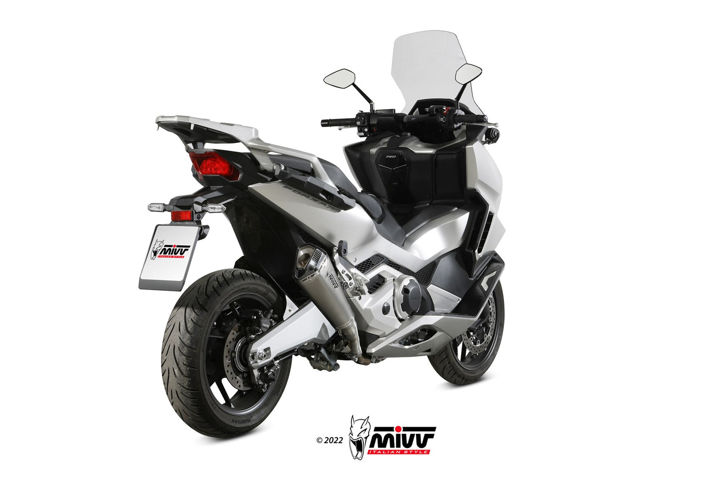 MIVV Slip-on, Delta Race Stainless Steel, Standard Exhaust For Honda Forza 750 2021-2022