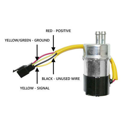 Quantum Fuel Systems OEM Replacement Frame-Mounted Electric Fuel Pump w/ Fuel Filter for the Kawasaki ZX-10 '88-89, Vulcan '87-04