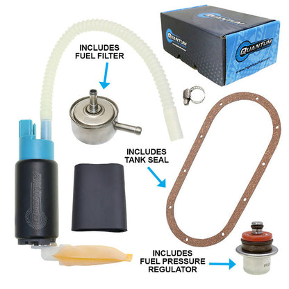 Quantum Fuel Systems OEM Replacement In-Tank EFI Fuel Pump w/ Fuel Pressure Regulator, Tank Seal, Fuel Filter, Strainer for the Harley Davidson Electra Glide Classic / Electra Glide Ultra Classic 00-01 & etc.
