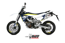 MIVV Full System 1x1, Oval Stainless Steel, Exhaust For Husqvarna 701 Enduro / Supermoto 2017-2020