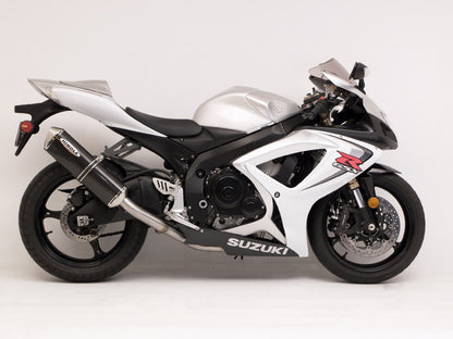 Hindle Suzuki GSXR600 / 750 (08-10) Slipon Adapter w/hanger with Evolution Carbon Fiber Muffler w/ Carbon Tip