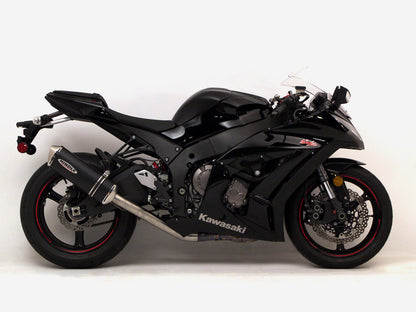 Hindle Exhaust for Kawasaki ZX10 (11-15) with Evolution Carbon Fiber Muffler w/ Carbon Tip