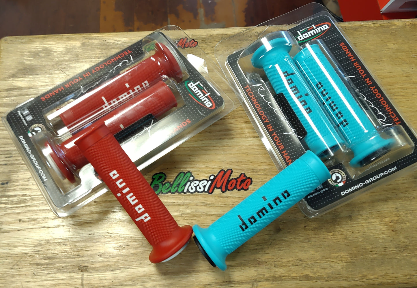 Domino Checkered MOTO GP Street Grips